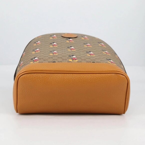 GUCCI GUCCIxDisney GG Supreme Backpack PVC Beige Gold 552884 Auth 140648M - Picture 7 of 16